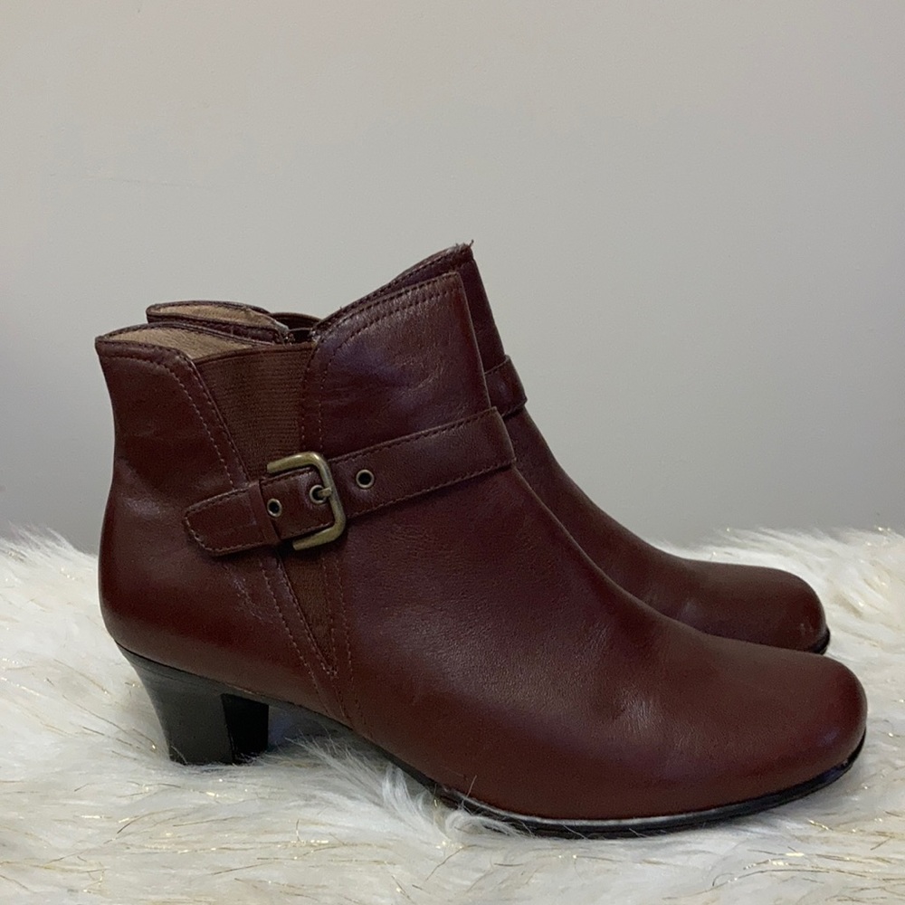 SoftSports Women’s Brown Leather Ankle Boots/Size:7.5M